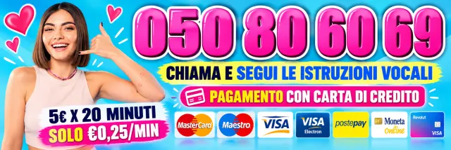 Chiama lo 050 80 60 69 e paga con carta di credito: 5 € per 20 minuti, solo 0,25 € al minuto