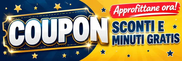 Coupon: sconti e minuti gratis